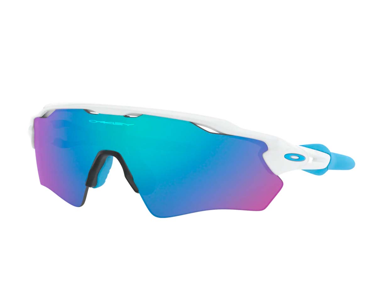 Oakley Radar EV XS Path Blanco brillante con lente Sapphire Iridium |  T-Bikes