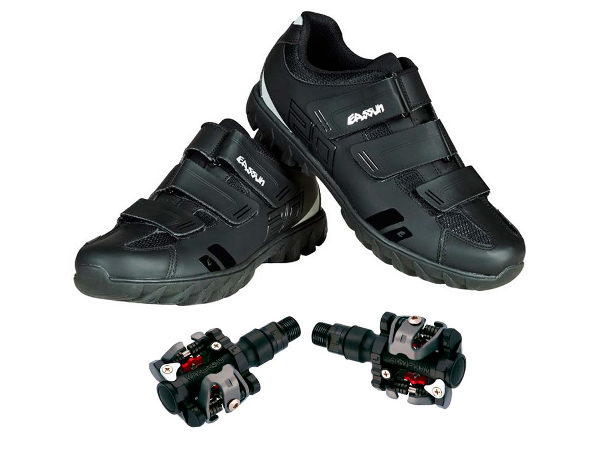 Pack Iniciación de Zapatillas SPD más pedales automáticos | T-Bikes