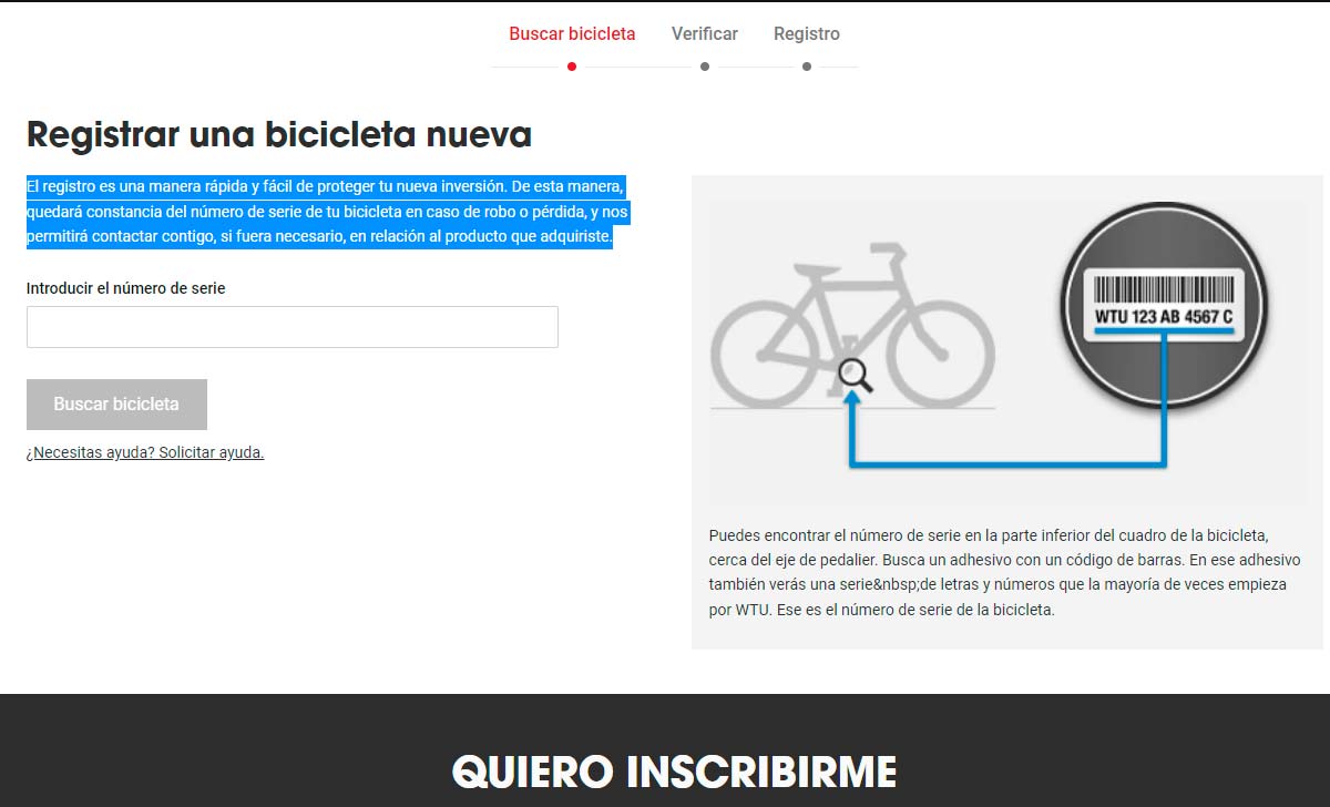 Registra tu bicicleta nueva en T Bikes y descubre sus ventajas T
