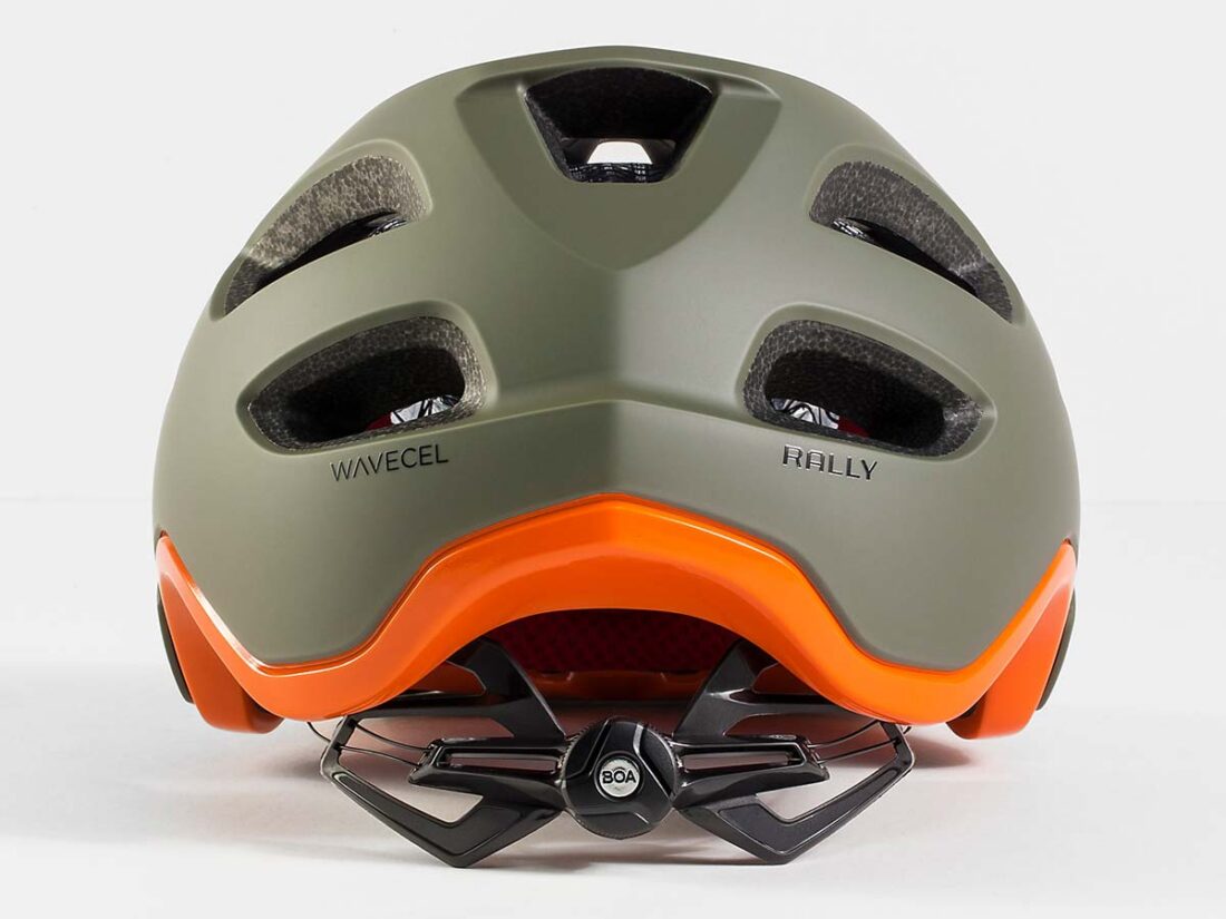 Helmet Bontrager Rally WaveCel Medium Olive Grey/Roarange CE - Imagen 3