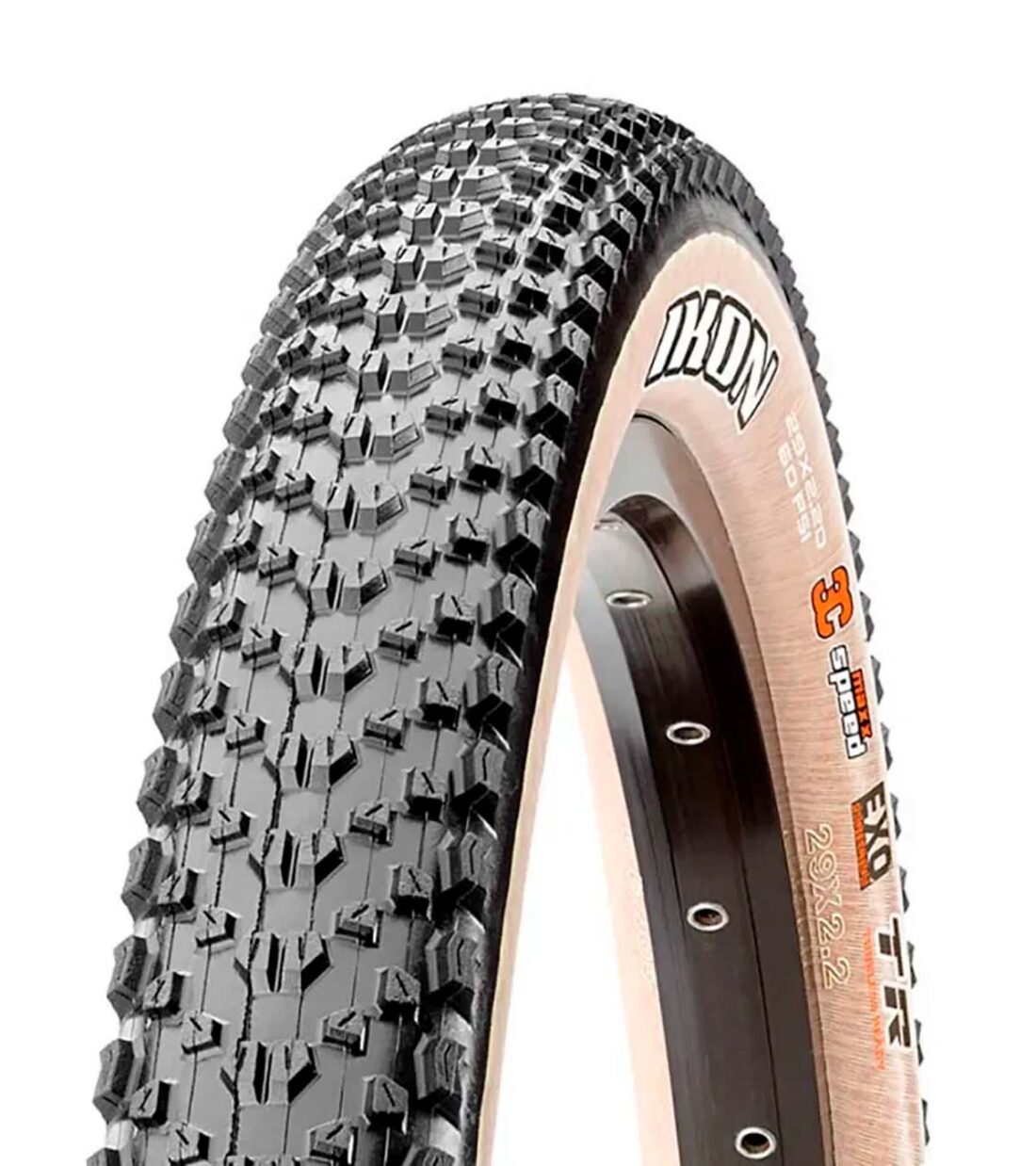Cubierta Maxxis Ikon Tubeless Ready Exo Skinwall 29X2.20 Plegable Negro/Marron 57-622