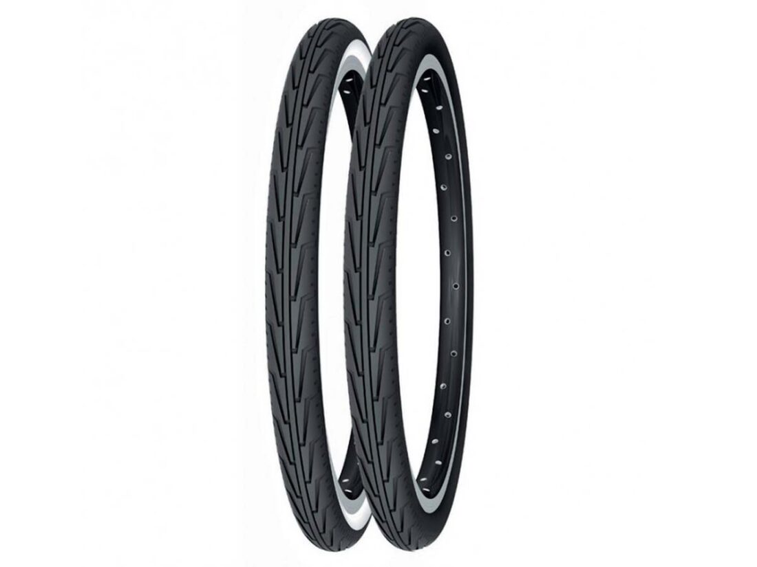 Cubierta Michelin Diabolo City 24X1-3/8 Acces Line Rigida Blanco/Negro 32-540