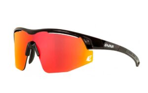 Eassun Gafas Sprint Shiny Black Frame/Red Revo Lens C.3