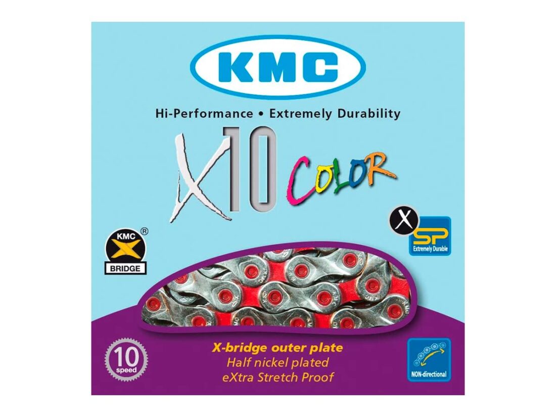Kmc Cadena X10 Vivid 10Vel. Roja