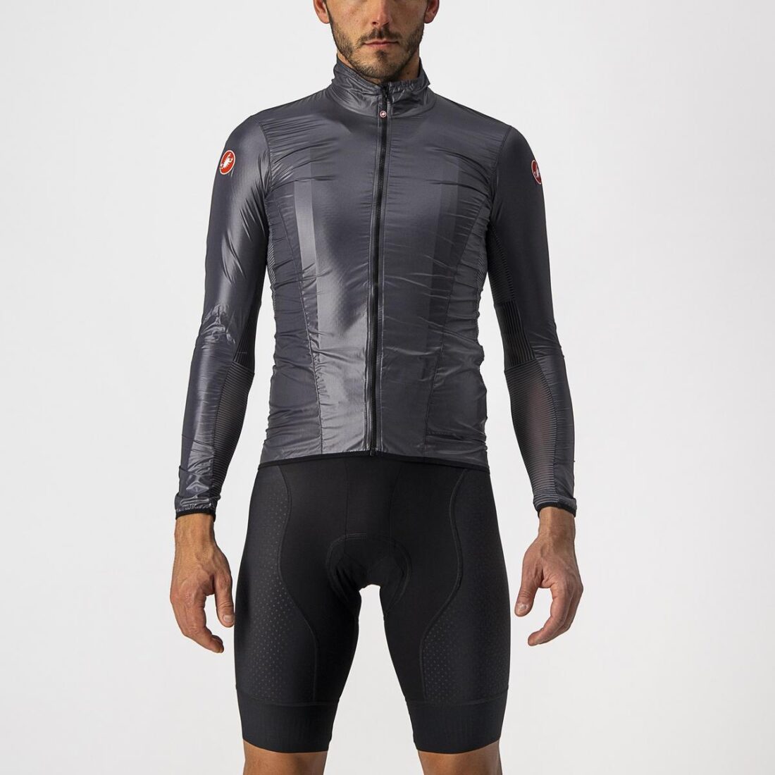 Castelli Aria Shell Jacket Dark Gray Xl
