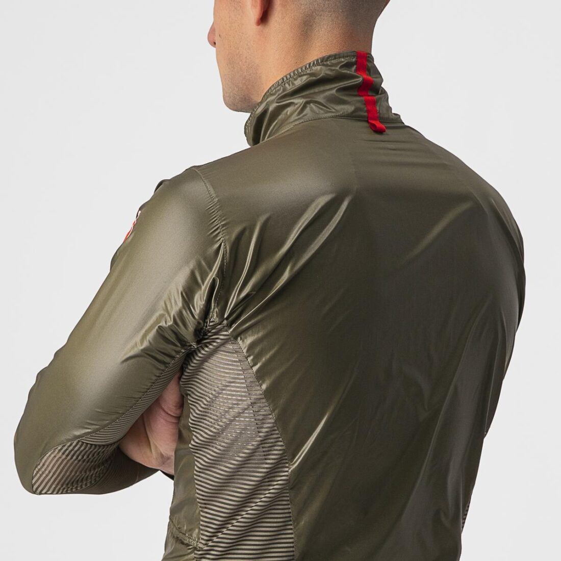 Castelli Aria Shell Jacket Mrrn Musgo S - Imagen 4