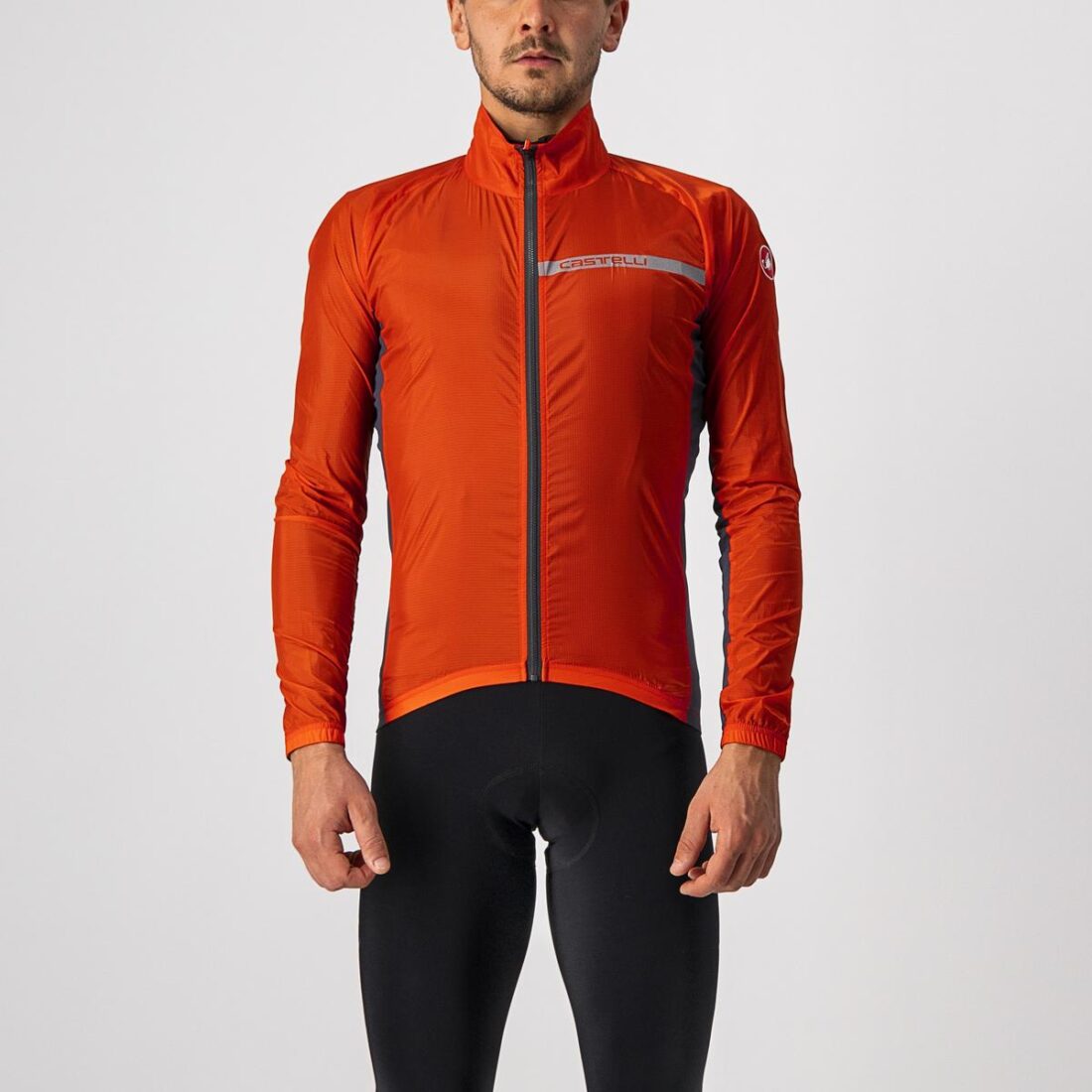 Castelli Squadra Stretch Naranja Fluor Talla S