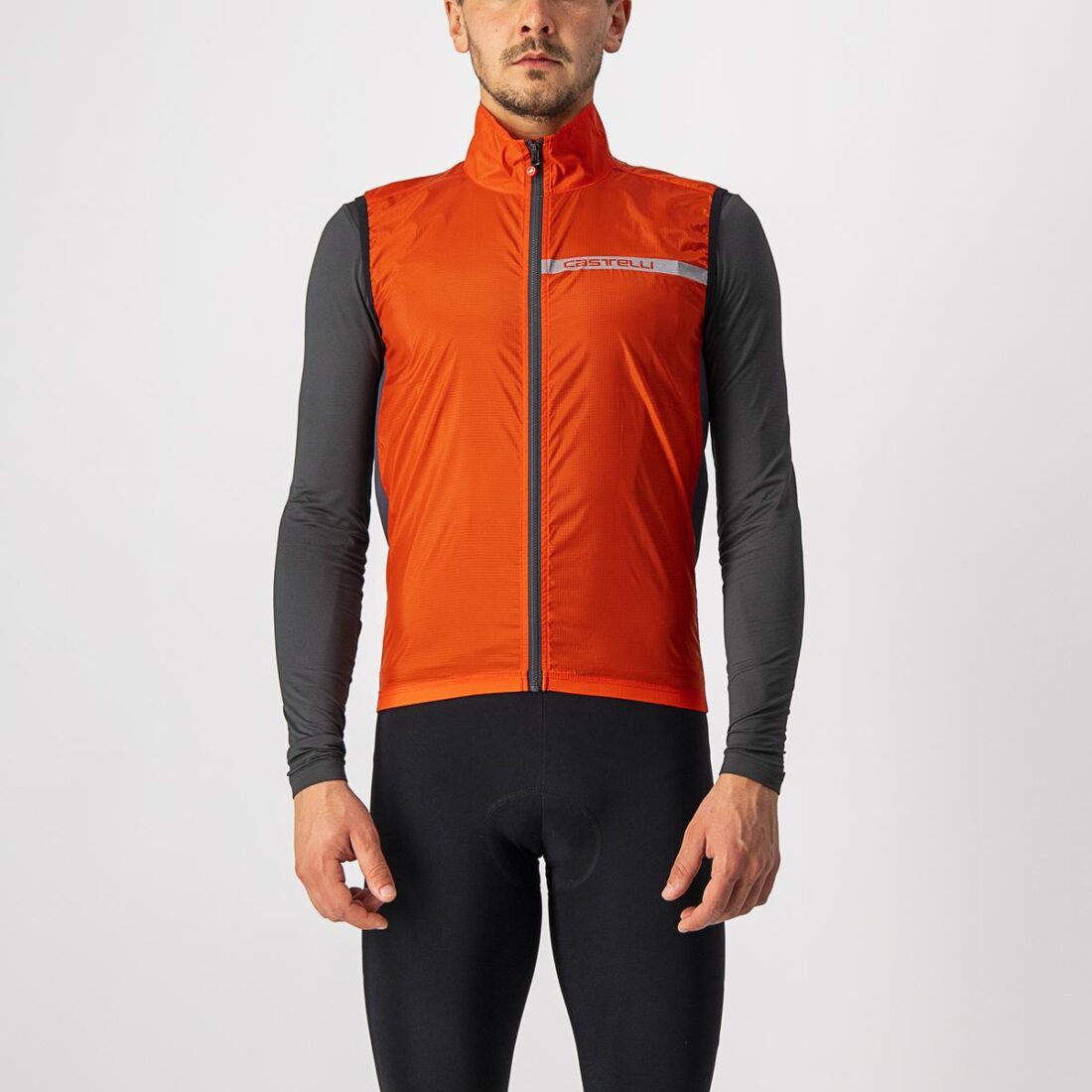 Castelli Squadra Chaleco Vest Naranja Fluor Talla S