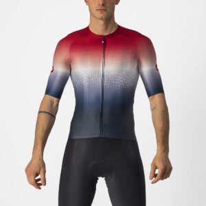Castelli Maillot Aero Race 6.0 T/S Azul Savile/Rojo Pro