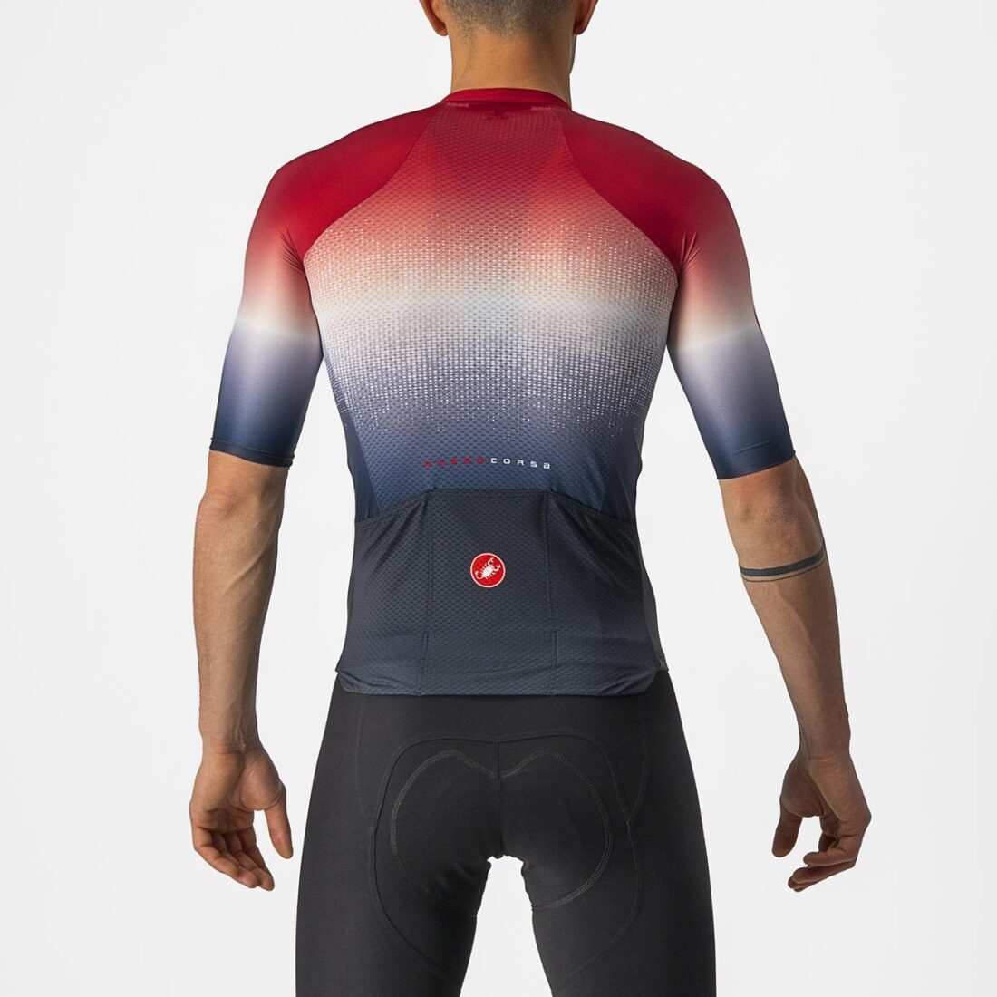 Castelli Maillot Aero Race 6.0 T/S Azul Savile/Rojo Pro - Imagen 2