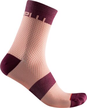 Castelli Calcetines Velocissima W 12 Burdeos/Blush T-L/XL