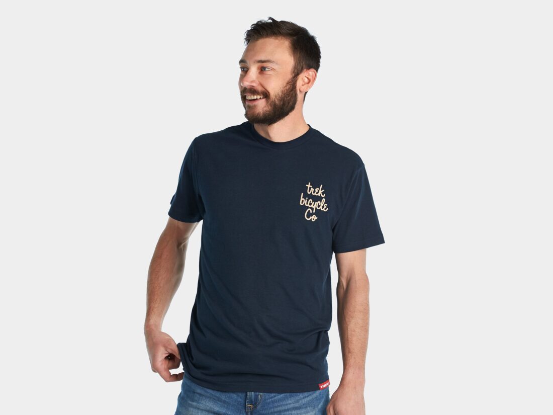 Camiseta Trek Check Script M Azul marino