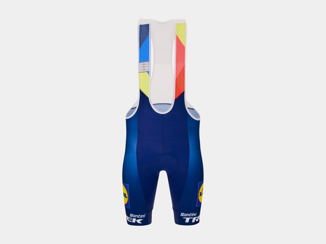 Culote con tirantes Santini Trek Réplica L Azul/Amarillo