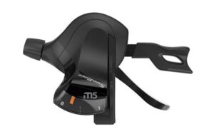 Mando Pulsador Sunrace Dlm500 Derecho 8 Velocidades 2100 Mm Aluminio Negro
