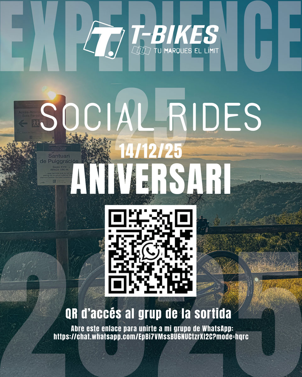 T-BIKES EXPERIENCE ANIVERSARI SOCIAL RIDES