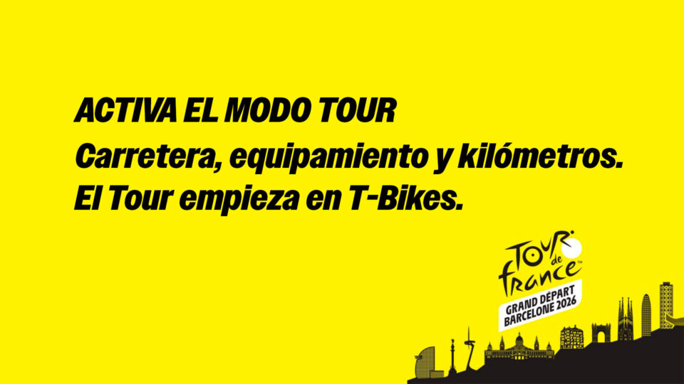El Tour de France 2026 empieza en Barcelona y sale desde Granollers. Prepara tu bici de carretera, equipamiento y posición con T-Bikes
